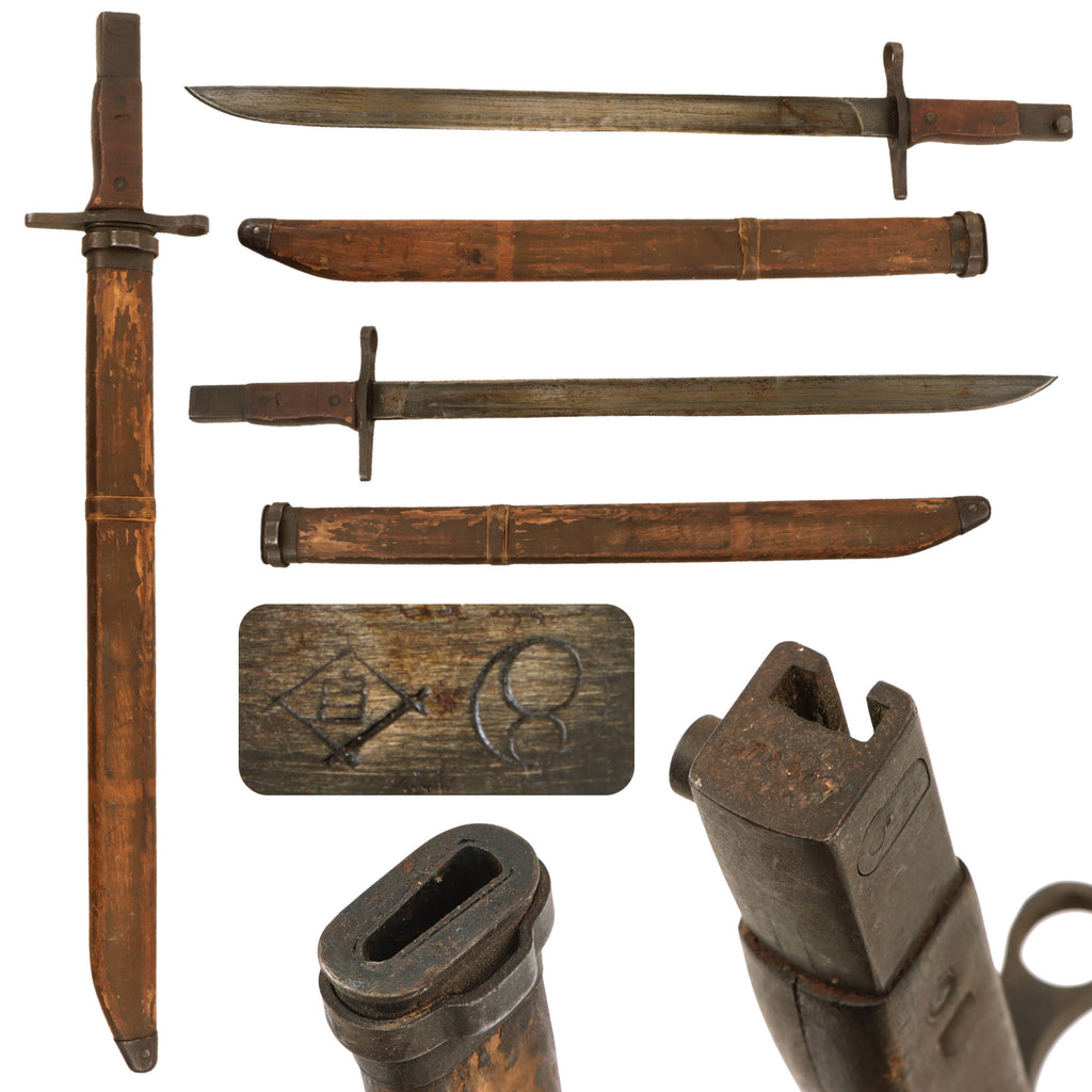 Original Japanese Late WWII Arisaka Type 30 Last Ditch Bayonet & Scabbard by Toyoda Automatic Loom Original Items