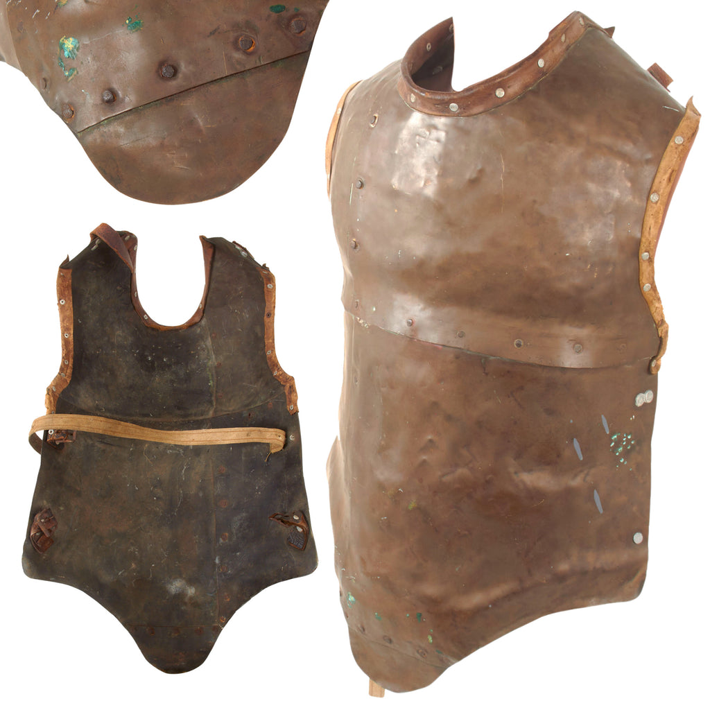 Original French WWI Field-Made Body Armor Purportedly Made from Spent Shell Casings - Found in the Loft of a French Barn Original Items