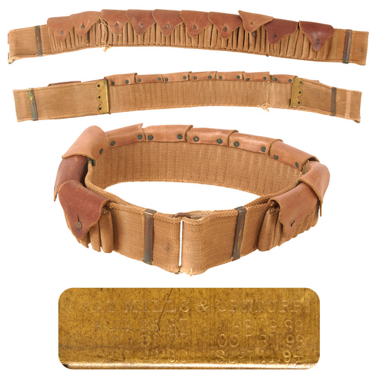 Original U.S. Spanish American War Rare Experimental Trials .30-40 Krag Rifle 100 Rd. Ammunition Belt by Mills & Orndorff Original Items
