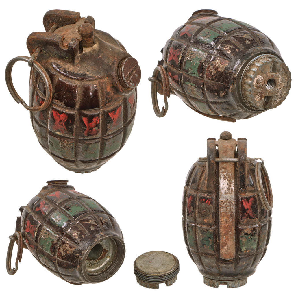 Original British WWII Mills Bomb No. 36M MKI Grenade by T. Ashead & Sons, Dudley, Worcestershire - Dated 1943