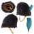 Original British WWI Royal Irish Guards Bearskin Busby with Liner & Chinscales Chinstrap Original Items