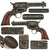 Colt Single Action Army 47% Scale Non-Firing Miniature Replica Revolver by Uberti with 4 3/4" Barrel, Serial No. 1895, Plugged Barrel Original Items