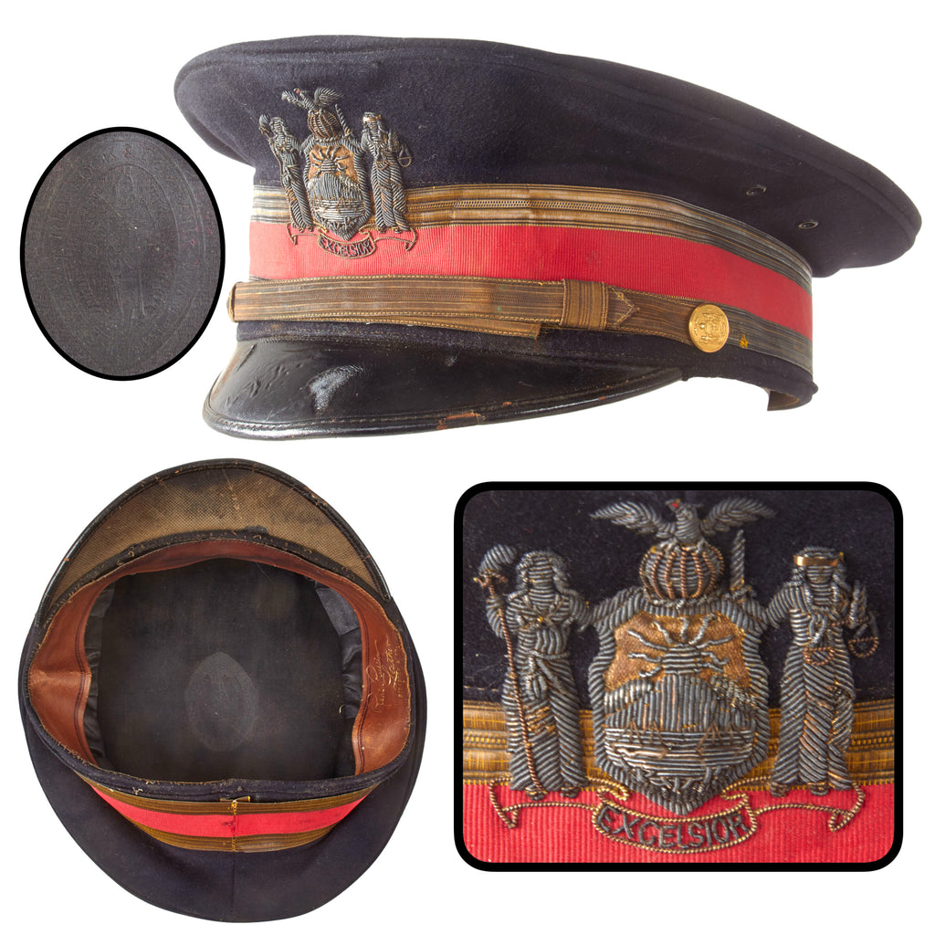 Original WWI Era U.S. Army M1902 New York National Guard Field Artillery Officer's Visor Cap by Ridabock & Company