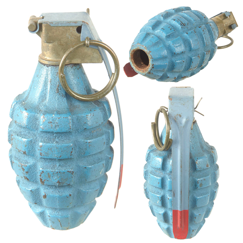 Original U.S. 1950s Korean War / Early Cold War Era M21 Mk 2-Type Practice “Pineapple” Hand Grenade with M205-Series Fuze - EXC