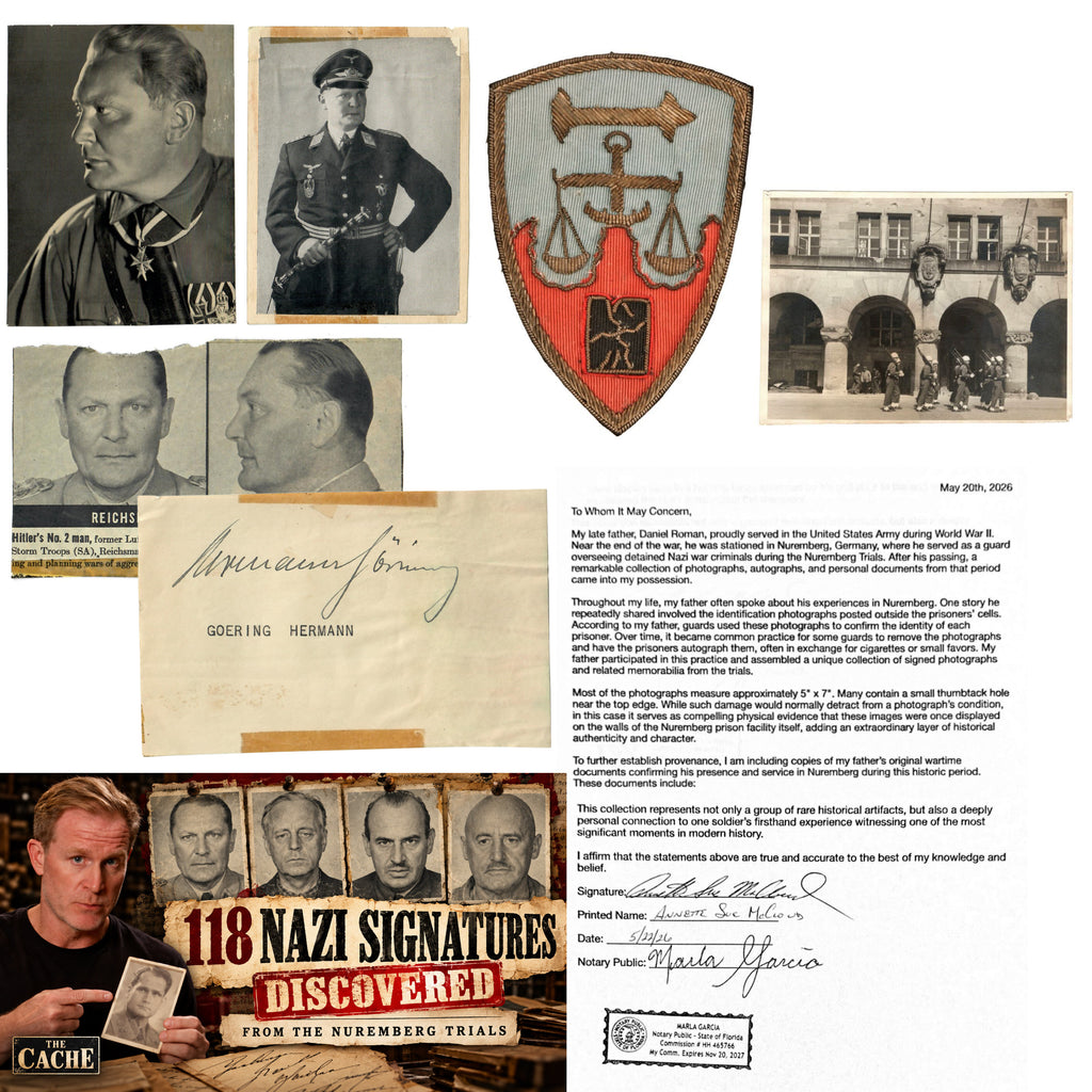 Original Nuremberg Trials Signature of Reichsmarschall Hermann Göring - Obtained Directly from a U.S. Army Guard, 1945–1946 - As Seen on The Cache with Alex Cranmer