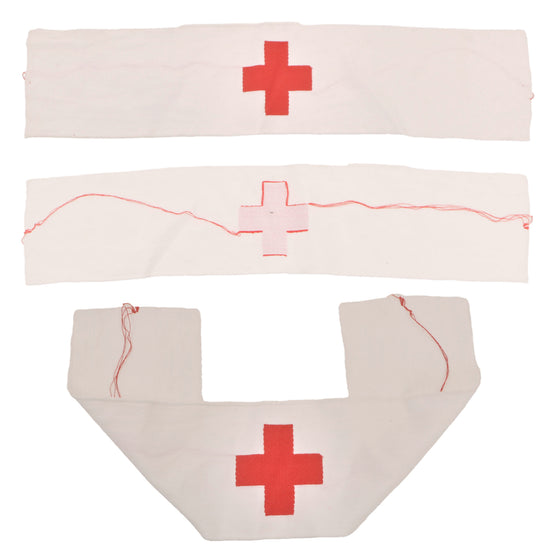 German WWII European Made BEVO Style Red Cross Armband