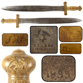 Original U.S. Mexican American War & Civil War Ames Model 1832 Artillery Short Sword - Dated 1835