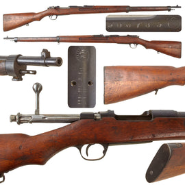 Original Antique Japanese Type 30 Arisaka 6.5mm Infantry Rifle Serial 3 00783 with Hook Safety and "Withdrawn" Chrysanthemum Crest