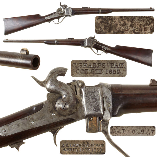 Original U.S. Civil War Sharps New Model 1863 Vertical Breech Saddle-Ring Carbine - Serial 91097 - Unconverted