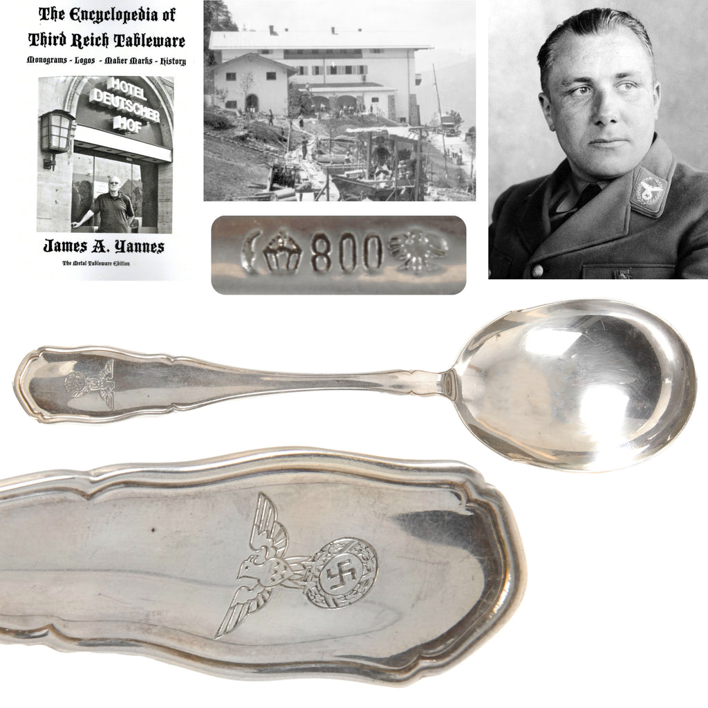Original German WWII 800 Silver Berghof “House Service” Serving Spoon by Bruckmann & Söhne Original Items