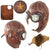 Original Imperial Japanese WWII Army Air Service Summer Flight Helmet & Velvet-Lined Goggles