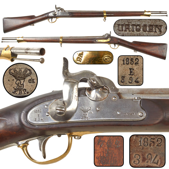 Original Spanish Modelo 1846 Short Percussion Musket by Fábrica de Placencia, Serial No. 394, Dated 1852