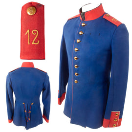 Original German Pre-WWI Imperial German Royal Bavarian Königlich Bayerisches 12. Infanterie-Regiment „Prinz Arnulf“ Dunkelblau Waffenrock Tunic