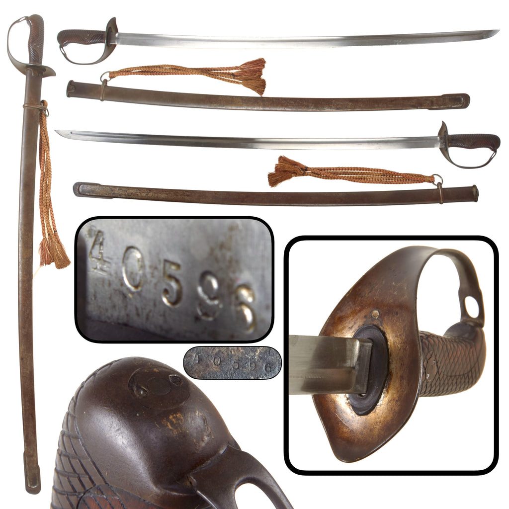 Original Japanese WWII M1899 Type 32 "Ko" First Pattern Cavalry Saber with Matching Scabbard & Sword Knot - Serial 40596