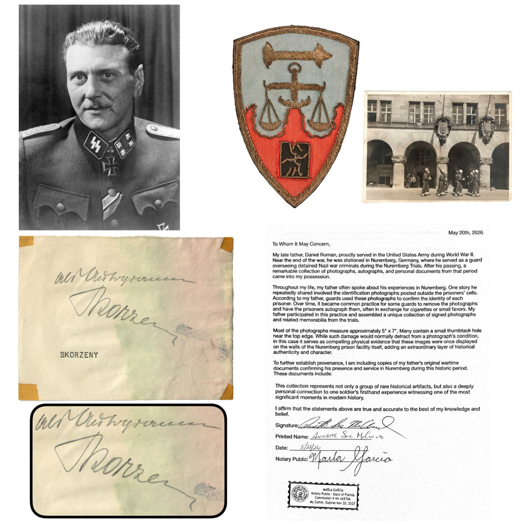 Original Nuremberg Trials Signature of SS-Obersturmbannführer Otto Skorzeny - Obtained Directly from a U.S. Army Guard, 1945–1946 - As Seen on The Cache with Alex Cranmer
