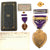 Original U.S. WWI 32nd Division 128th Infantry Purple Heart Medal Awarded in 1943 with Social Security Card & Research Paperwork in Original Presentation Case - Lawrence Treadwell