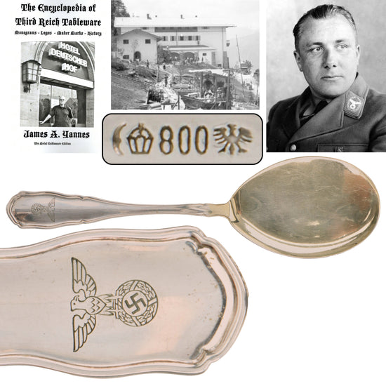 Original German WWII 800 Silver Berghof “House Service” Eisvorleger Ice Cream Server by Bruckmann & Söhne
