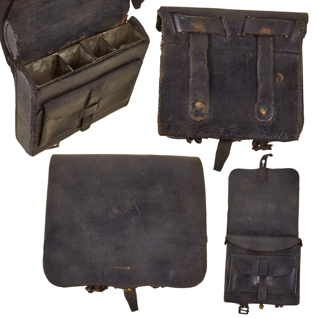 Original U.S. Civil War Confederate .69 Caliber Cartridge Box - Indicative of Early CS Manufacture Original Items
