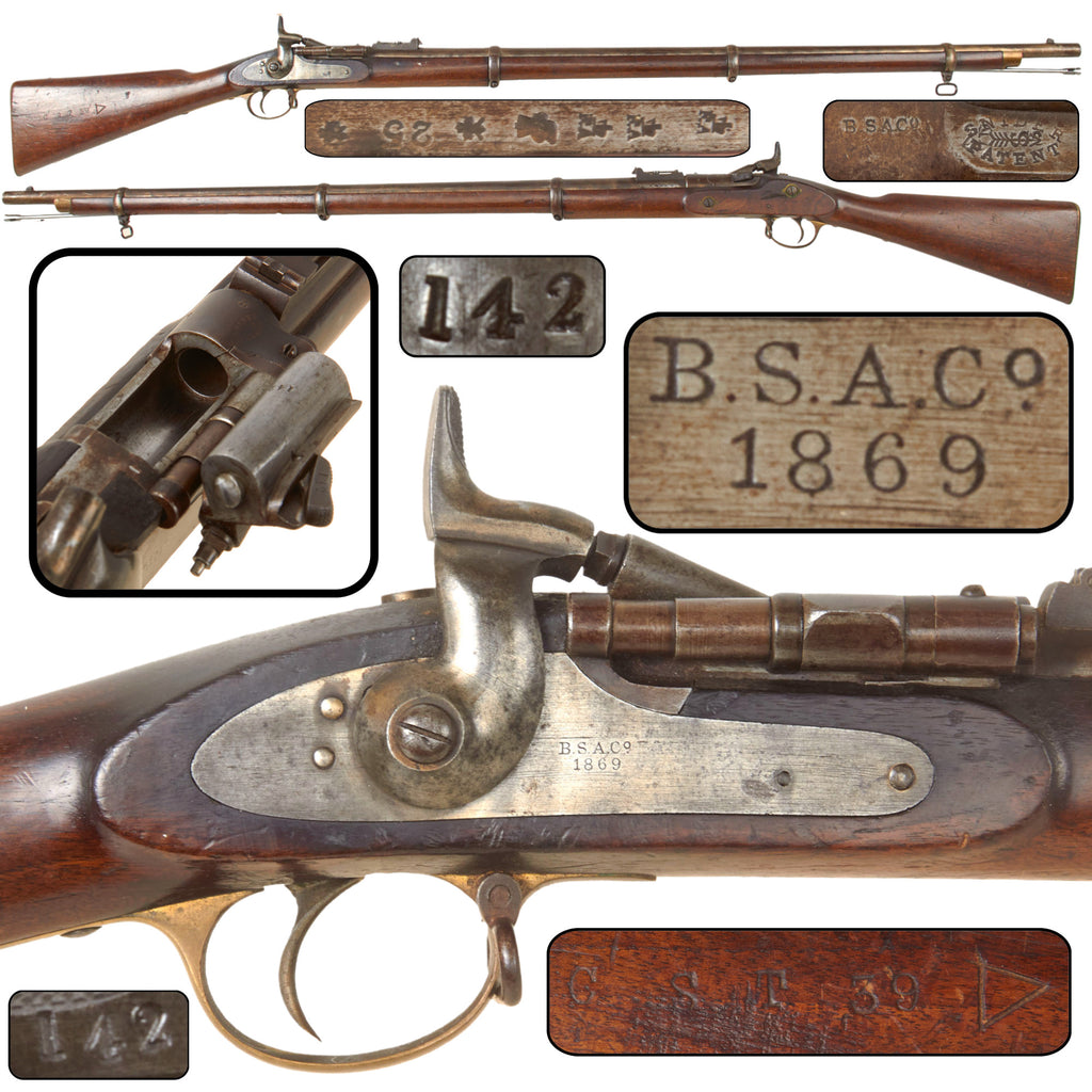 Original British Victorian Commercial P-1869 Snider-Enfield Mk III Rifle by Birmingham Small Arms Co. with Excellent Bore, Dated 1869