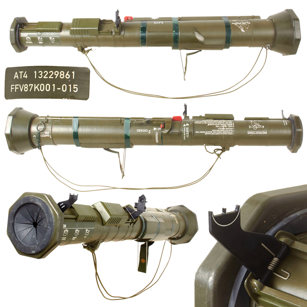 Original U.S. M136 AT4 84mm Recoilless Smoothbore Anti-Tank Launcher with Pop Up Sights - Inert