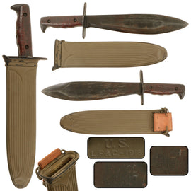 Original U.S. WWI Model 1917 Bolo Knife by Plumb St. Louis with Rare Steel Scabbard by L.F.&C - Dated 1918