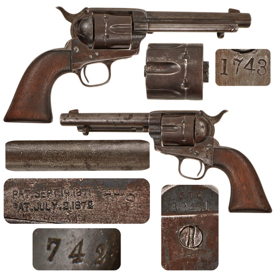 Original U.S. Colt Single Action Army .45 Colt Artillery Model Revolver with 1876 U.S. Marked Frame, Serial No. 32431 Original Items
