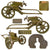 Original Soviet 1910 Maxim Machine Gun Steel Sokolov Wheeled Mount with Armor Shield Original Items