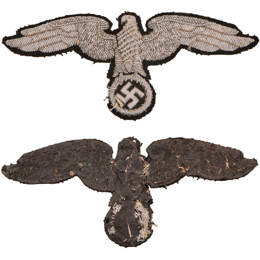 Original German WWII Diplomatic Corps Officer Visor Cap Silver Bullion Eagle Insignia Original Items
