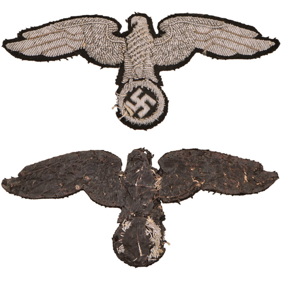 Original German WWII Diplomatic Corps Officer Visor Cap Silver Bullion Eagle Insignia Original Items
