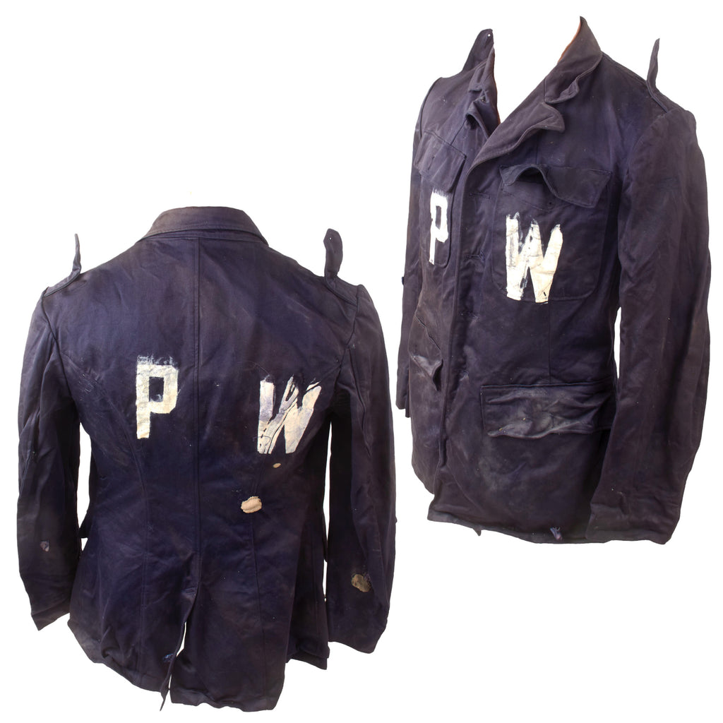 Original U.S. WWII Axis Prisoner of War PW Painted Uniform Jacket - No Buttons
