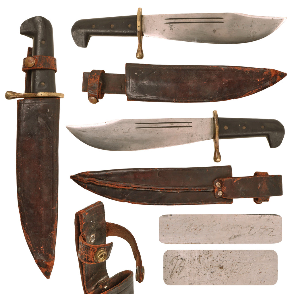 Original U.S. WWII Rare Australian-Made Machete V44 Knife with Australian-Made Leather Sheath - “Morgan” Original Items