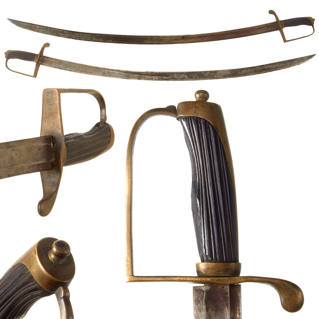 Original British War of 1812 Era Pattern 1796 Cavalry Saber with Fluted Horn Grip Original Items