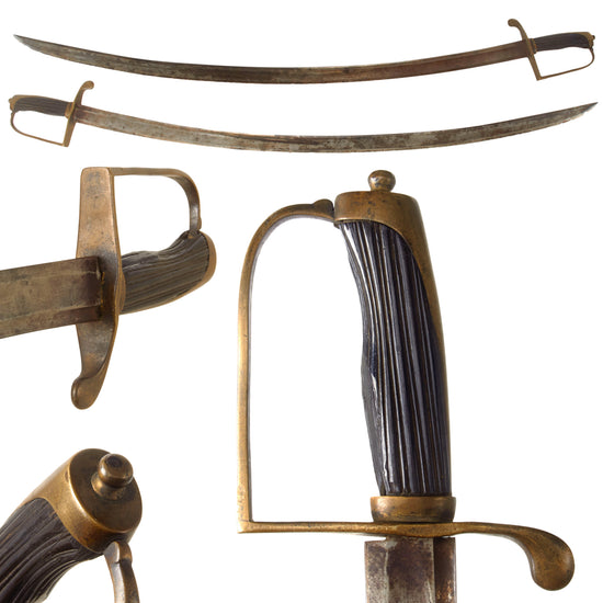 Original British War of 1812 Era Pattern 1796 Cavalry Saber with Fluted Horn Grip Original Items