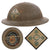 Original U.S. WWI M1917 4th Division Doughboy Helmet with Painted Insignia & Detached Liner - Ivy Division