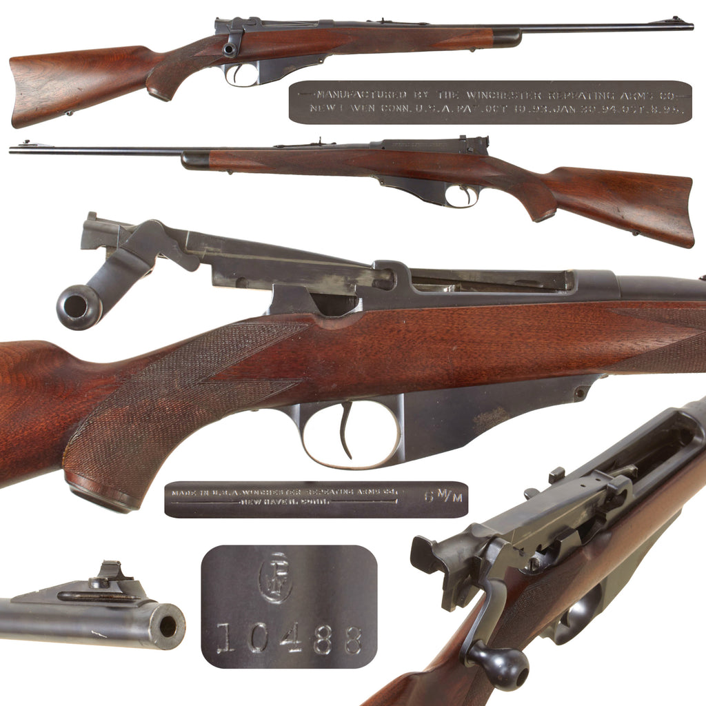 Original U.S. Winchester-Lee Model 1895 6mm Lee Navy Straight-Pull Bolt-Action Sporting Rifle - 1897 Production - Serial No. 10488
