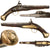Original 19th Century Ottoman .61 Caliber Short Flintlock Holster Pistol with Engraved Brass Butt Cap