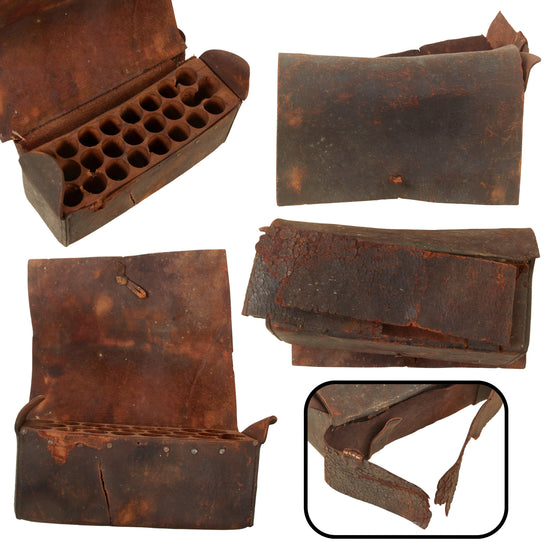 Original U.S. American Revolution / Legion of the United States Era American Cartridge Box with Remnant of Original Belt Original Items