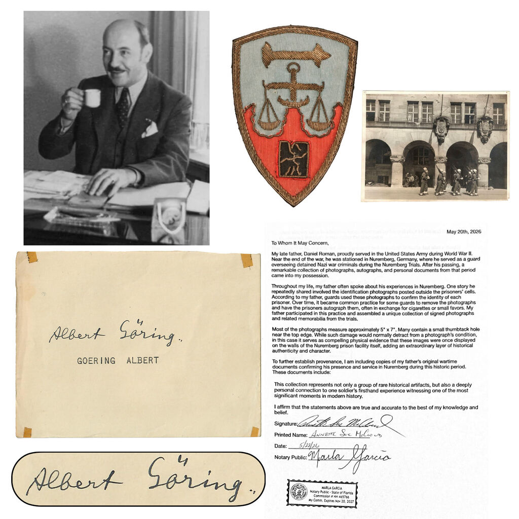 Original Nuremberg Trials Signature of Albert Göring (Younger Brother of Hermann) - Obtained Directly from a U.S. Army Guard, 1945–1946 - As Seen on The Cache with Alex Cranmer