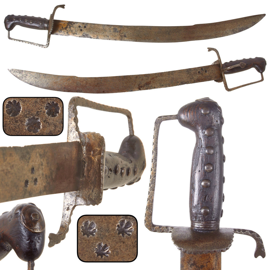 Original Venetian 17th Century Nimcha Pirate Cutlass with Hallmarked Blade & Finger Loop