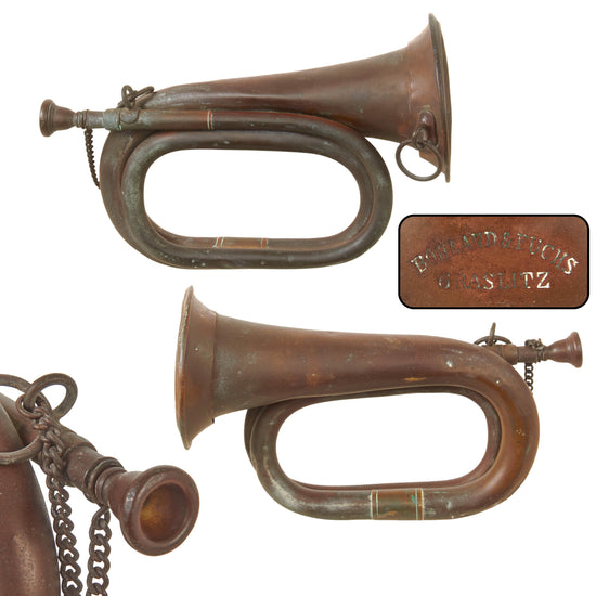 Original Austro-Hungarian WWI Military Bugle in Prussian Style by Bohland & Fuchs of Graslitz - circa 1914