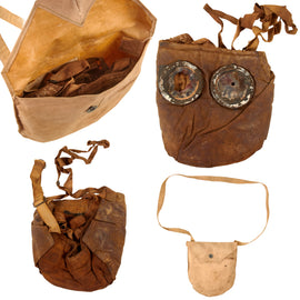 Original French WWI M2 Gas Mask With Carry Bag - Often Used by American Soldiers