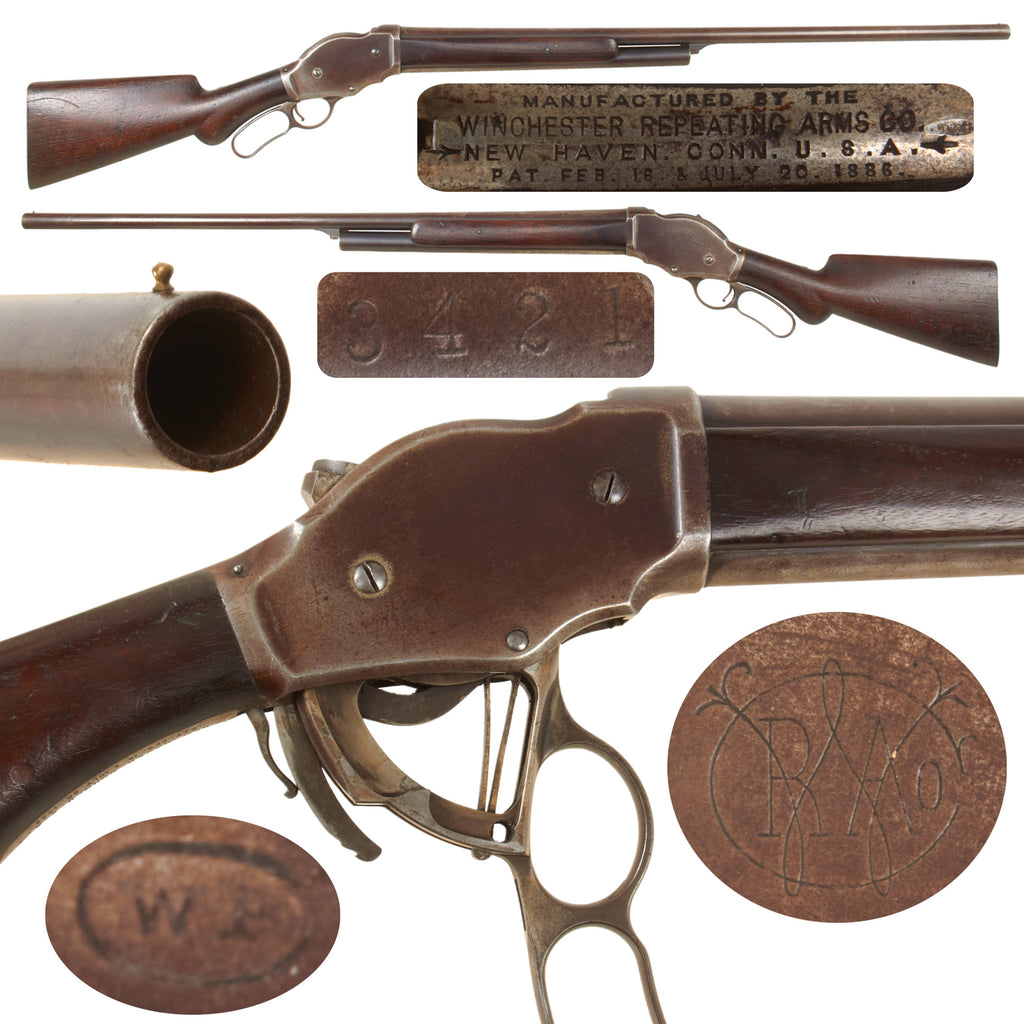 Original U.S. Winchester Model 1887 Lever Action 12 Gauge Shotgun with Special Order 32" Barrel, 1st Year of Production, Serial No. 3421