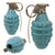 Original U.S. WWII M21 Inert Practice Pineapple Fragmentation Training Hand Grenade with M10A2 Fuze Original Items