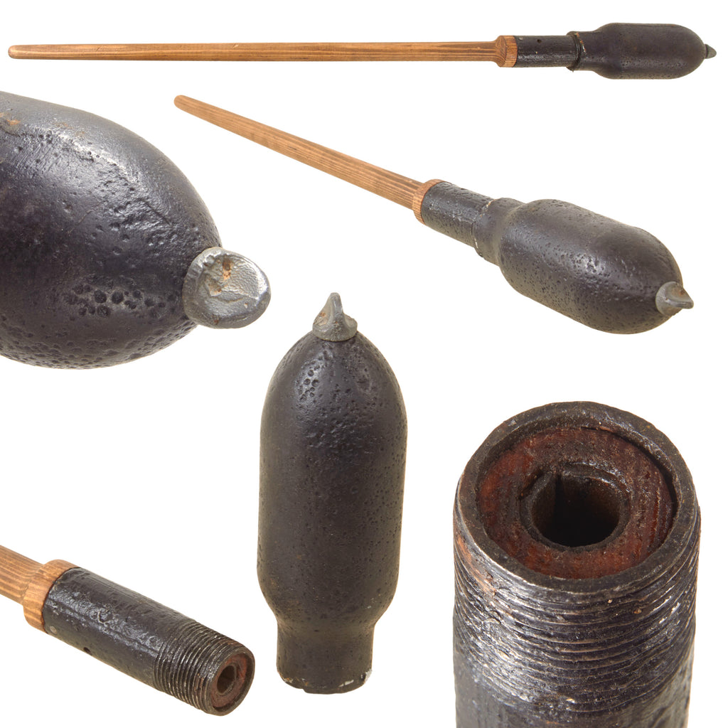 Original Imperial Russian Inert Rifle Grenade in Relic Condition with Replacement Stick - Rare