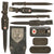 Original German WWII 1942 Dated SG 84/98 III 98k Bayonet by Josua Corts Sohn, Serial No. 1786 n, with VZ24 Scabbard and USGI Decorated Leather Frog