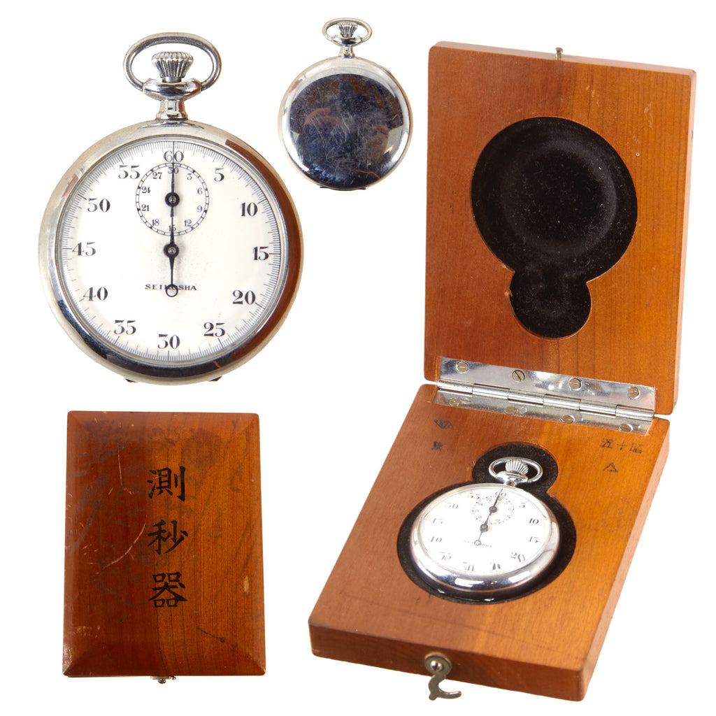Original Imperial Japanese WWII Seikosha Army Aviator’s Stopwatch in Original Case - Functional - Dated 1940