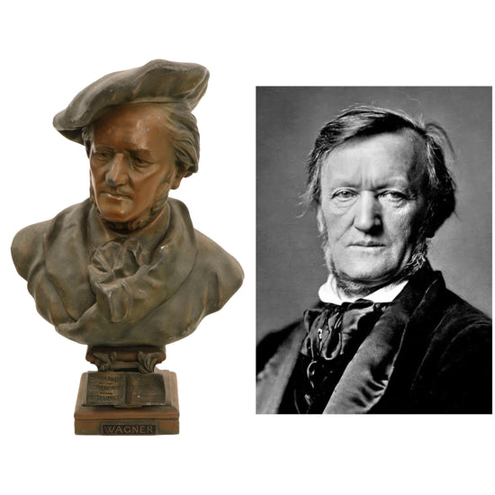 Original German Pre-WWII Era Bronze Statue of Opera Composer Richard Wagner - 11¾”
