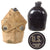 Original U.S. WWII Rare M1942 Black Porcelain Enamel Canteen in 3rd Pattern USMC Carrier