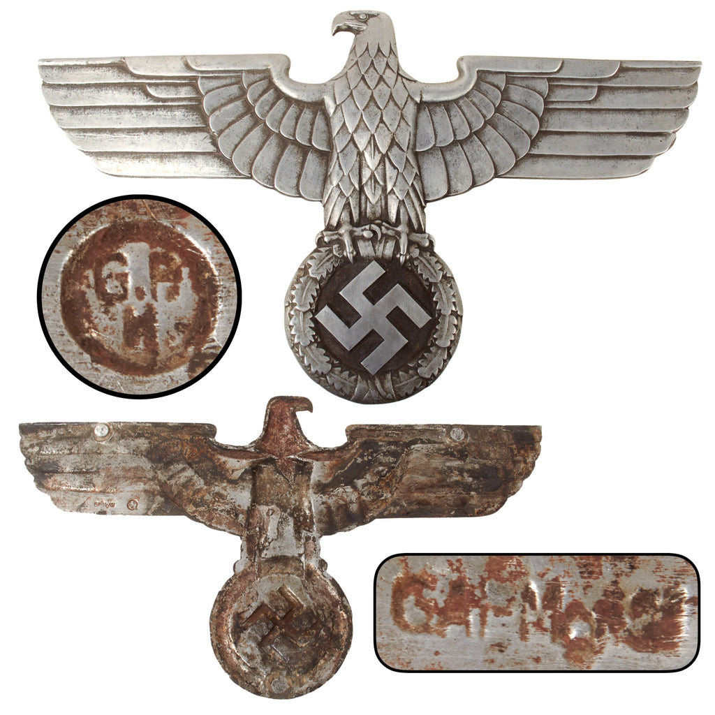 Original German WWII Deutsche Reichsbahn 24" Cast Aluminum Railroad Eagle by G.P.H., Type 2 Variant
