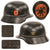 Original German WWII Beaded M35 NSDAP Double Decal Civic Police Steel Helmet with 54cm Liner and Chinstrap - marked NS62 Original Items